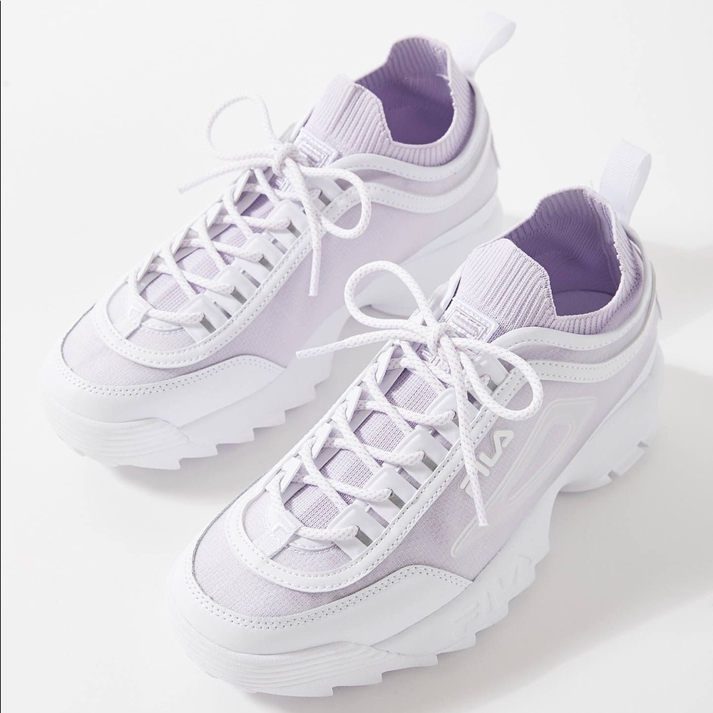 EXCLUSIVE UO disrupter 2 mesh sock lavendar shoe